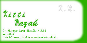 kitti mazak business card